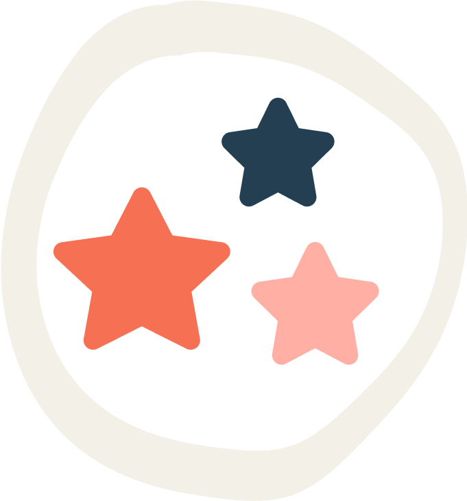 3 stars in a circle